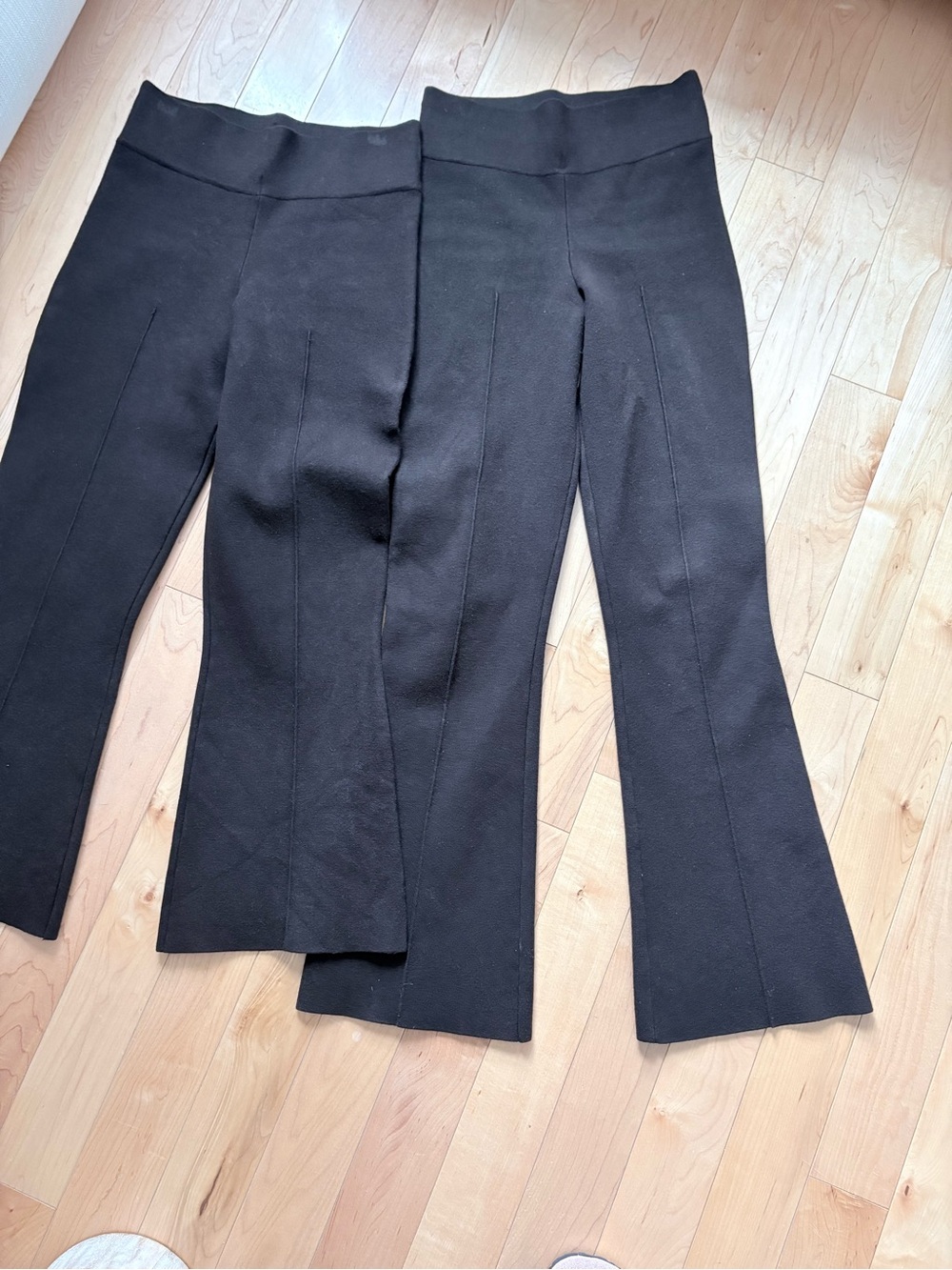 J. Crew Black Boot-Cut Knit Pants